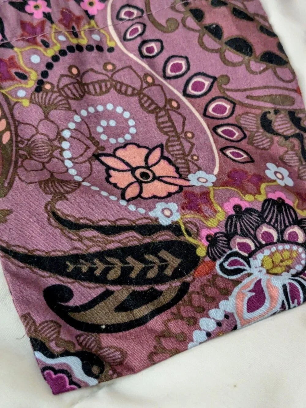 Brighton Purple Paisley Drawstring Jewelry Dust Bag for Gift Giving Storage